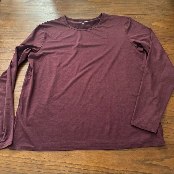 Quince Men's Burgundy Long Sleeve Shirt XL - Picture 1 of 5